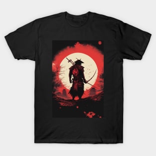 The Red Sun, a Symbol of Epic Warrior in Japanese Culture T-Shirt